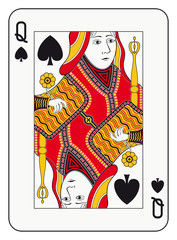 Queen of spades playing card