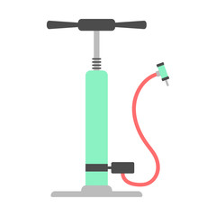 green bicycle pump