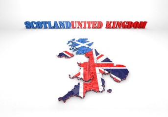 map illustration of Scotland and England