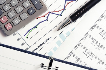Financial accounting stock market graphs analysis