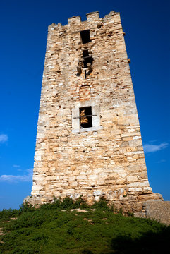 The castle in the seaside Chalkidiki, Greece