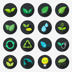 Eco color Icons set