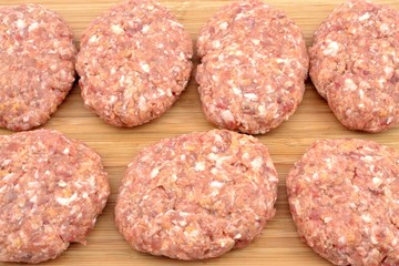 raw minced meat for pork chops © robert6666
