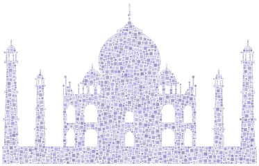 Decorative mosaic of the Taj Mahal mausoleum
