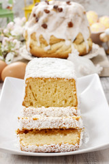 Easter table with cakes