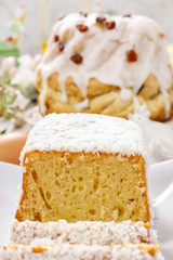 Easter table with cakes