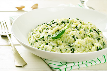 risotto with spinach