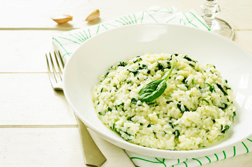 risotto with spinach