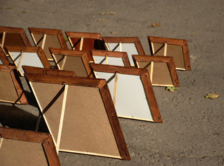 Painting exhibition on a ground