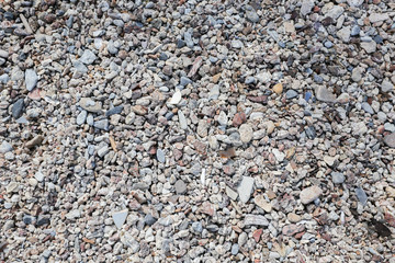 gravel on beach in southern of thailand