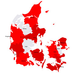 デンマーク　地図　国旗