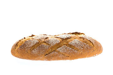Bread isolated on white