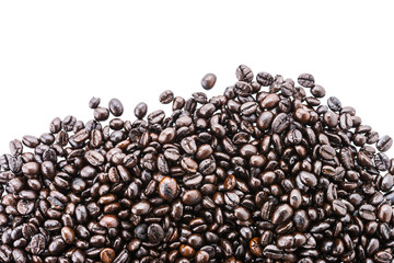Coffee beans isolated on white background