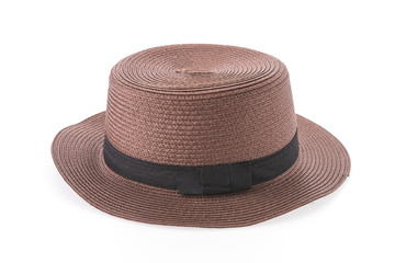 Straw hat isolated on white background