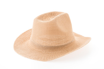 Straw hat isolated on white background