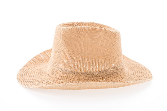 Straw hat isolated on white background