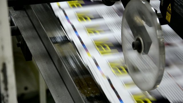 magazine goes on the packaging line