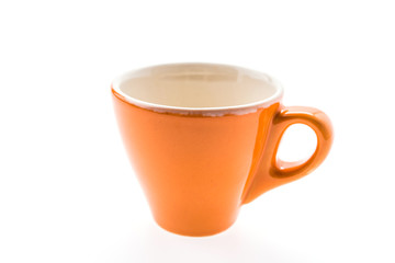 Orange mug isolated on white