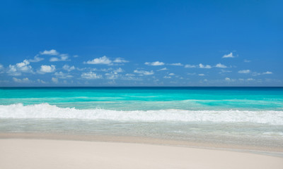 Fototapeta na wymiar Tropical beach Anse Georgette at island Praslin, Seychelles