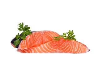 Fresh salmon isolated on a white background