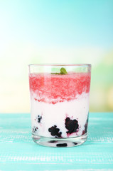 Watermelon cocktail in glass
