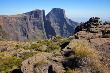High peaks of the Drakensberg mountains