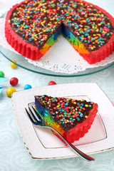 Delicious rainbow cake
