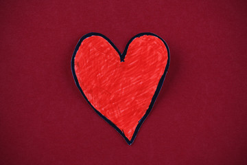 Red paper heart