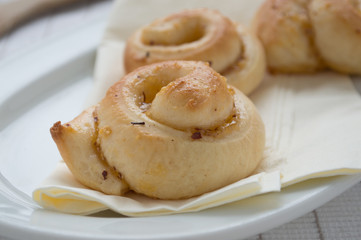 Pastry with jam and nuts