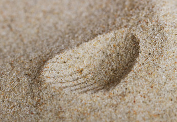 Abstract print on the sand.