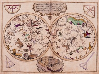Fototapeta na wymiar Arabic astronomical chart