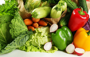 Fresh organic vegetables, close up