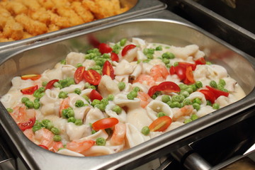seafood with cream sauce