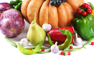 Fresh organic vegetables, close up
