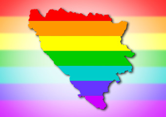 Rainbow flag pattern - Bosnia and Herzegovina