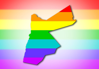 Jordan - Rainbow flag pattern