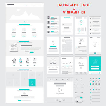 Fllat responsive one page website template