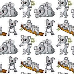 Fototapeta premium Seamless koala
