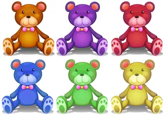 Fotobehang Colorful teddy bears © GraphicsRF