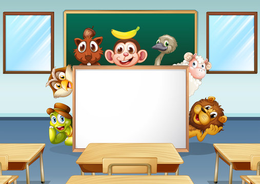 Animals in classroom