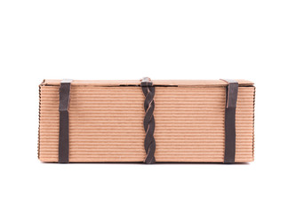 Gift carton with leather laces.