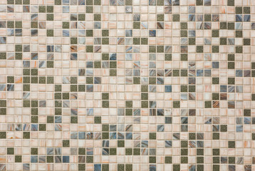 close up pattern of Mosaic on a decorative wall background