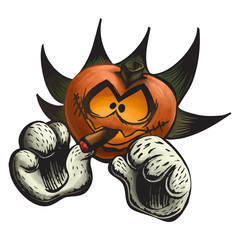 Hand drawn Halloween illustration.