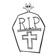 Hand drawn Halloween illustration.