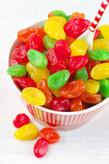 Colorful candied fruits