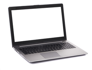 Fototapeta premium Laptop with white blank screen.