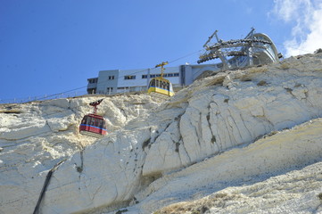 The white rock & funicular in Rosh Hanikra, Israel