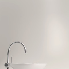 Wasserhahn mit Textfreiraum