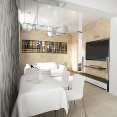 modern interior of living room