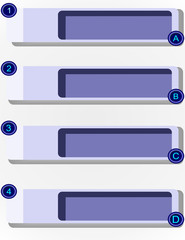 the rectangles under the text circles under numbers